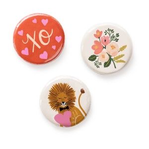 Rifle Paper Co XO Pins Buttons of Love Accessories